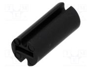 Spacer sleeve; LED; Øout: 4.5mm; ØLED: 3mm; L: 10mm; black; UL94V-2 FIX&FASTEN