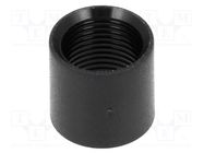 Nut; 5mm; black; UL94V-2; L: 8.5mm; Mat: polyamide FIX&FASTEN