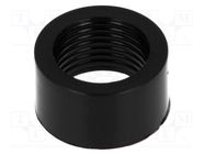 Nut; 5mm; black; UL94V-2; L: 5mm; polyamide FIX&FASTEN