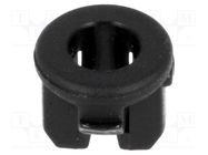 LED holder; 3mm; one-piece; black; UL94V-2; L: 4.8mm; Mat: polyamide FIX&FASTEN