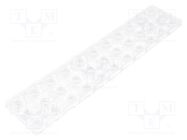 LED lens; rectangular; plexiglass PMMA; transparent; H: 8.5mm LEDIL