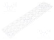 LED lens; rectangular; plexiglass PMMA; transparent; H: 8.5mm LEDIL