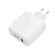 Wall Charger 120W GaN Ricomm RC1201 EU, 1xUSB-A, 2xUSB-C + 2.1m USB-C Cable, Ricomm