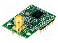 Module: RF; 868÷870MHz; UART; -112dBm; 2.2÷3.6VDC; 20dBm; SMD; SMA RADIOCONTROLLI