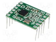 Module: RF; 434MHz; SPI; -110dBm; 1.8÷3.6VDC; 10dBm; THT; 29/15mA RADIOCONTROLLI