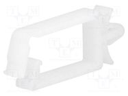 Snap handle; polyamide; natural; UL94V-2; Mounting hole: Ø4.8mm 