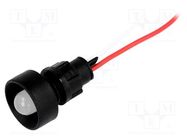 Indicator: LED; recessed; white; 12÷24VDC; 12÷24VAC; Ø13mm; IP20 ELPROD