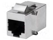 Coupler; socket; PIN: 8; shielded; gold-plated; 8p8c AMPHENOL COMMUNICATIONS SOLUTIONS