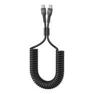 USB-C to USB-C spring cable Budi, 1.8m, 65W, Budi