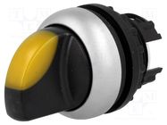 Switch: rotary; 22mm; Stabl.pos: 2; yellow; M22-FLED,M22-LED; IP67 EATON ELECTRIC