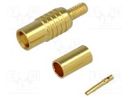 Connector: MCX; plug; female; straight; 50Ω; crimped; for cable AMPHENOL RF