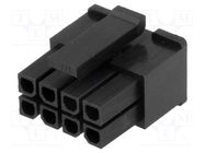 Connector: wire-board; plug; female; MF30; 3mm; PIN: 8; w/o contacts AMPHENOL COMMUNICATIONS SOLUTIONS