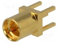 Connector: MMCX; socket; female; straight; THT; gold-plated; 50Ω AMPHENOL RF