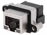 Connector: RJ45; socket; with LED; UL94V-0; IP67; THT; angled 90° AMPHENOL COMMUNICATIONS SOLUTIONS