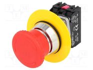 Switch: emergency stop; 30mm; Stabl.pos: 2; NC + NO; red; IP56 