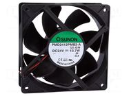 Fan: DC; axial; 24VDC; 120x120x38mm; 288.82m3/h; 51dBA; ball; 24AWG SUNON