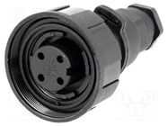 Connector: circular; plug; female; PIN: 4; Standard Buccaneer® BULGIN