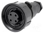 Connector: circular; plug; female; PIN: 4; 10A; 250V; IP68; UL94V-0 BULGIN