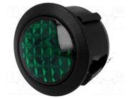 Indicator: LED; prominent; green; 24VDC; Ø20mm; IP20; polyamide 