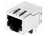 Connector: RJ45; socket; PIN: 8; shielded; Layout: 8p8c; THT 