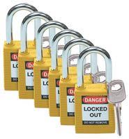 LOCKOUT PADLOCK, PA66/STEEL, 38.1MM, YEL