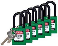 SAFETY PADLOCK, NYLON, 38.1MM, GREEN