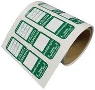 LABEL, 110MMX32MM, PE, GRN/WHT