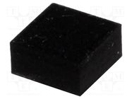 Self-adhesive foot; black; rubber; Y: 6.4mm; X: 6.4mm; Z: 3mm FIX&FASTEN