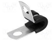 Fixing clamp; ØBundle : 4.8mm; W: 12.7mm; steel; Ømount.hole: 6.7mm ESSENTRA