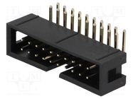 Connector: IDC; socket; male; PIN: 20; angled 90°; THT; gold-plated AMPHENOL COMMUNICATIONS SOLUTIONS