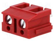 PCB terminal block; angled 90°; 7.5mm; ways: 2; on PCBs; 2.5mm2 PTR MESSTECHNIK