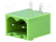 Pluggable terminal block; Contacts ph: 5.08mm; ways: 2; socket 