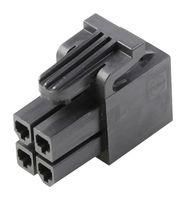 RECEPTACLE HOUSING, 4POS, 4.2MM, BLACK