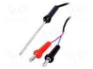 Probe: K-type temperature; -50÷750°C; Probe l: 80mm 