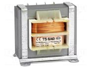 Transformer: mains; 6VA; 230VAC; 15.5V; 300mA; Leads: for PCB; IP00 INDEL