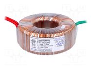 Transformer: toroidal; 50VA; 230VAC; 14V; 3.57A; Leads: cables; IP00 INDEL