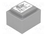 Transformer: encapsulated; 7VA; 230VAC; 24V; 290mA; PCB; IP00 INDEL