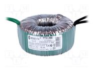 Transformer: toroidal; for halogen lamps; 200VA; 230VAC; 11.5V BREVE TUFVASSONS