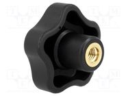 Knob; Ø: 50mm; Int.thread: M8; 20mm; H: 32mm; technopolymer PP ELESA+GANTER