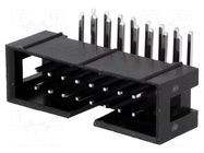 Connector: IDC; socket; male; PIN: 16; angled 90°; THT; 2.54mm; 2x8 CONNFLY