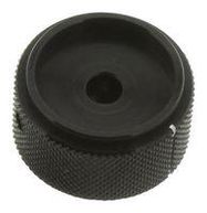 STRAIGHT KNURLED KNOB, ALU, BLK, 31.8MM