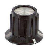 RIBBED KNOB, PHENOLIC, BLACK, 24.9MM