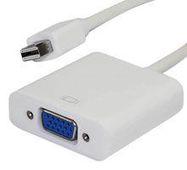 MINI DP PLUG TO VGA SOCKET ADAPTOR, WHT