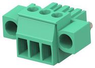 TERMINAL BLOCK, 3 POS, 30-14AWG, SCREW