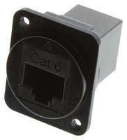 ADAPTER, RJ45 JACK-JACK, 8P8C, CAT6