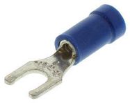 TERMINAL, SPADE/FORK, #8, CRIMP, BLUE