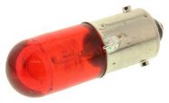 LED BULB, MINI BAYONET/BA9S, RED