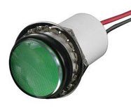 PANEL INDICATOR, GREEN, 17.46MM, 12VDC