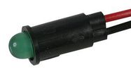 PANEL INDICATOR, 6.35MM, GREEN, 24VDC