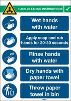 COVID-19 HANDWASH INST SIGN, ENGLISH